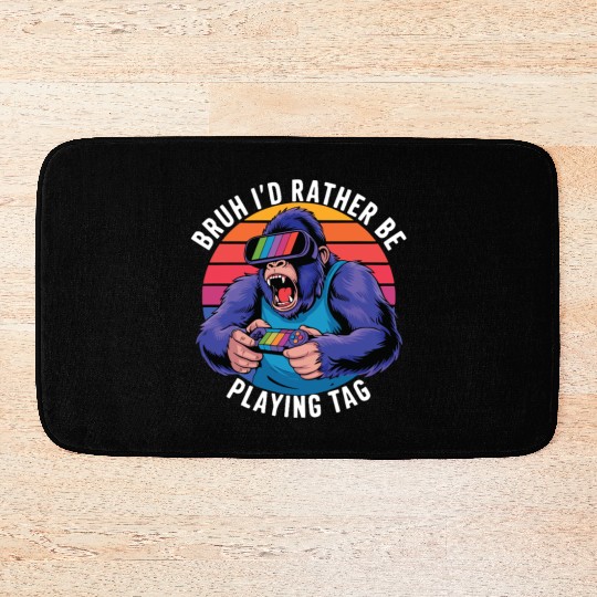 Retro Gamer Ape Bath Mats
