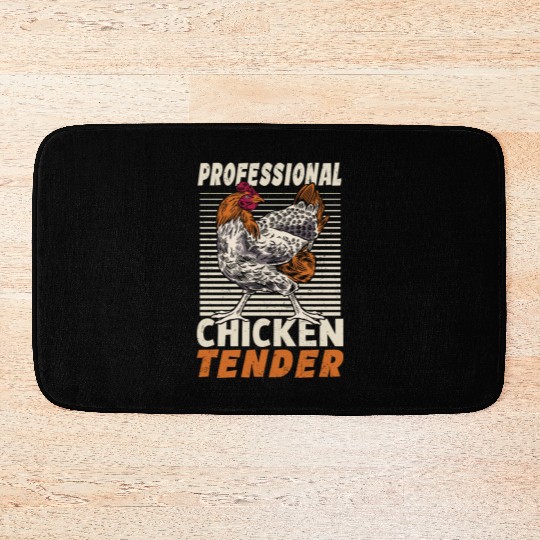 Professional Chicken Tender Crazy Chicken Lady Bath Mats