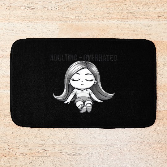 Adulting Overrated Bath Mats