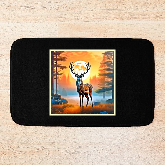 Golden Deer Twilight Peak Bath Mats