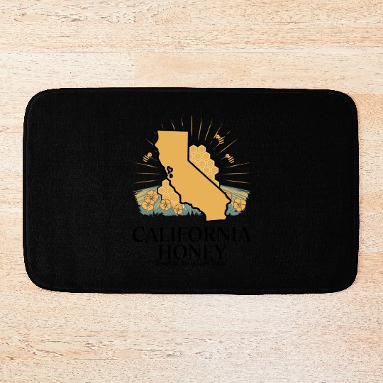 California honey sweet as the golden state Bath Mats