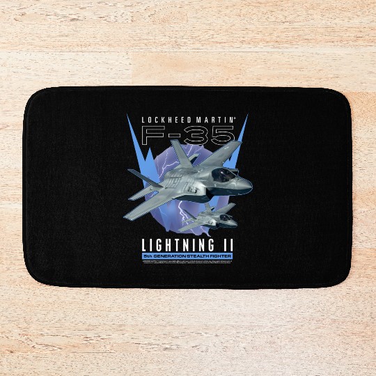 F-35 LightningIi 5Th Gen Stealth Fighter Bath Mats