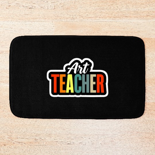 Art Teacher | Colorful Artistic Design Bath Mats