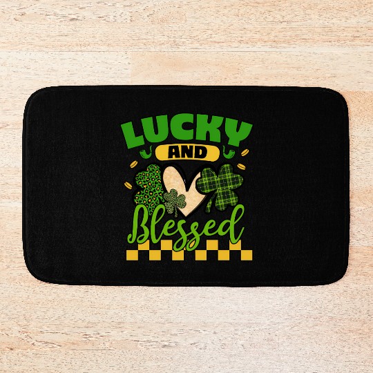 Lucky And Blessed Day Lucky Heart Bath Mats