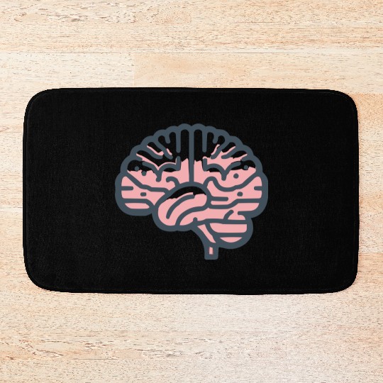 the anatomy of the brain Bath Mats