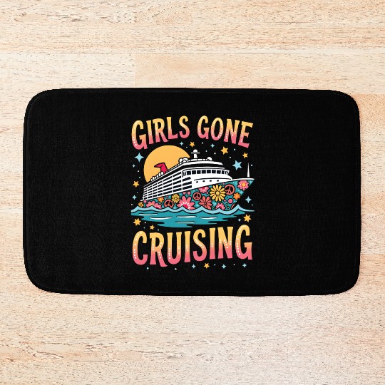 Friends Cruise Squad Besties Girls Gone Cruising Bath Mats