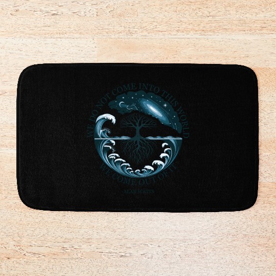 Cosmic Tree of Life Alan Watts Quote Design Bath Mats