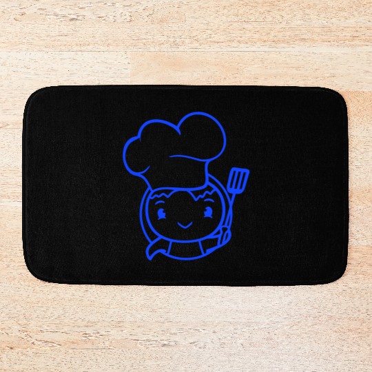 Bird Chef Cap Duck Delicious Hungry Eat Sweet Cute Bath Mats