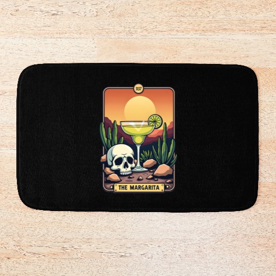 Mexican Cinco De Mayo The Margarita Tarot Card Bath Mats
