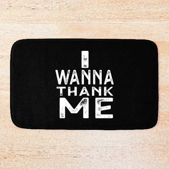 Bold Thank You Typography Design Bath Mats