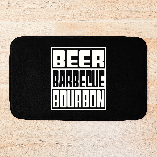 Beer Barbeque Bourbon Bath Mats