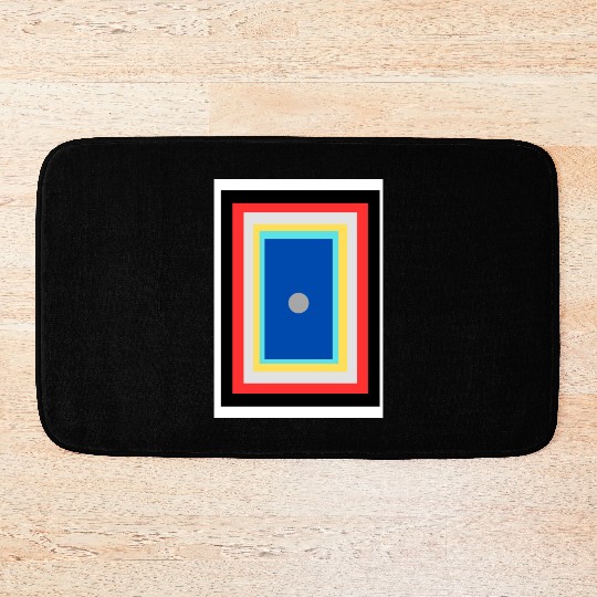 White Minimalist Line Doodles Creative Page Bor Bath Mats