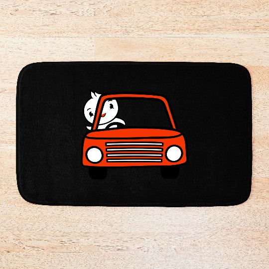 Duck Car Driver Fast Vehicle Greeting Waving Cute Bath Mats