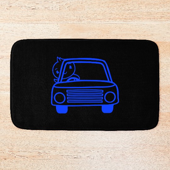 Duck Car Driver Fast Vehicle Greeting Waving Cute Bath Mats