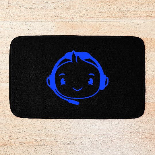 Duck gamer gaming voice chat headset console game Bath Mats