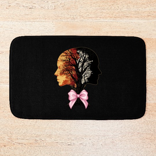 Coquette Bow Genealogy DNA Tree Family History Bath Mats