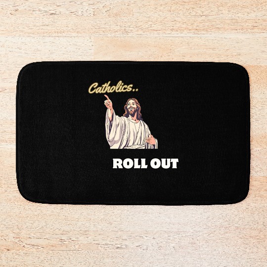 Catholics Roll Out- Jesus Transformer Bath Mats