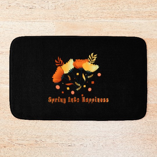 Spring Bloom – Seasonal florals celebration art Bath Mats