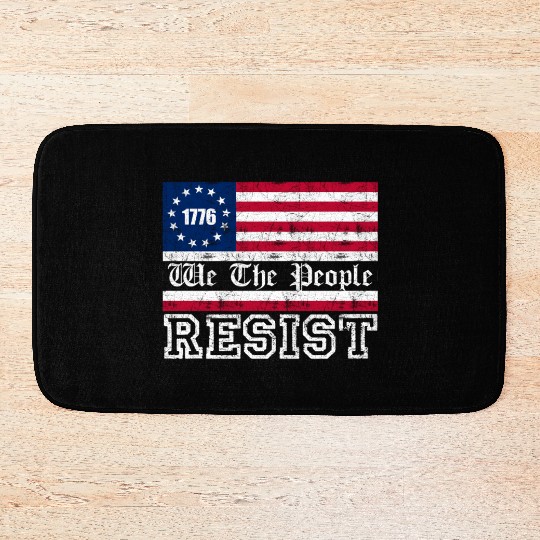 1776 Resist Trump Protest Anti Political US Fla Bath Mats