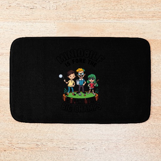Mini Golf Retro Cartoon on Champion Bath Mats
