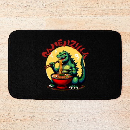 RamenZilla Ramen Noodle Loving Kaiju Monster Bath Mats