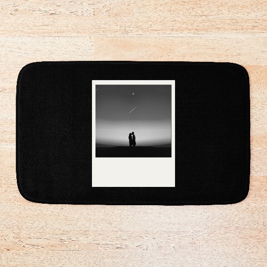 Starry Night Embrace Couple Polaroid Bath Mats