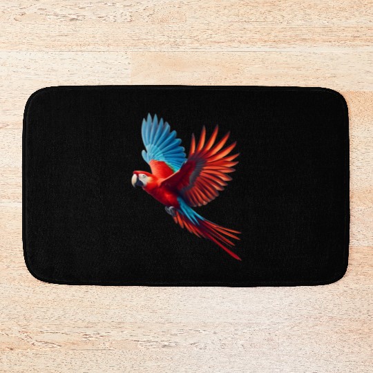 macaw parrot Bath Mats