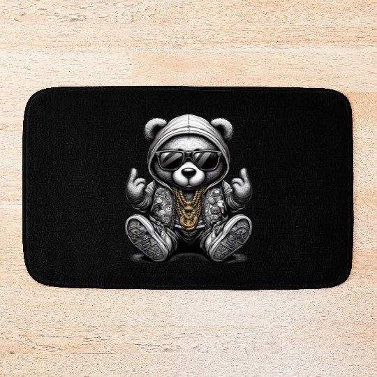 Hip Hop Teddy Bear Bath Mats