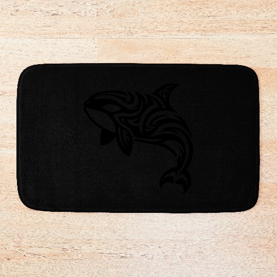 Eleganter Orca T Tattoo Style Bath Mats