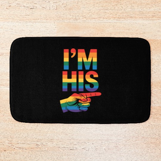 I'm His Gay Couple Matching LGBTQ Pride Bath Mats