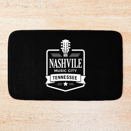 Nashville Music City Guitar Tennessee Bath Mats