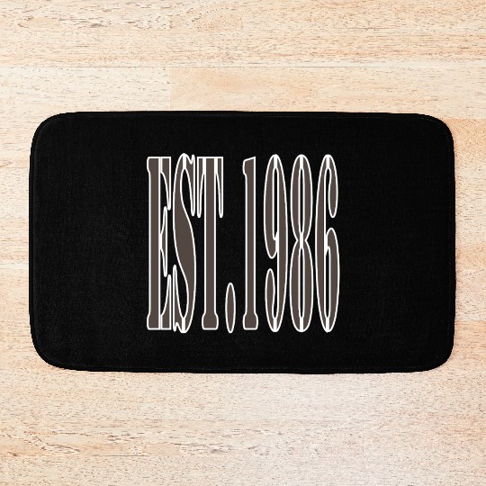 EST. 1986 Retro Bath Mats – Bold Vintage Bath Mats for 80s
