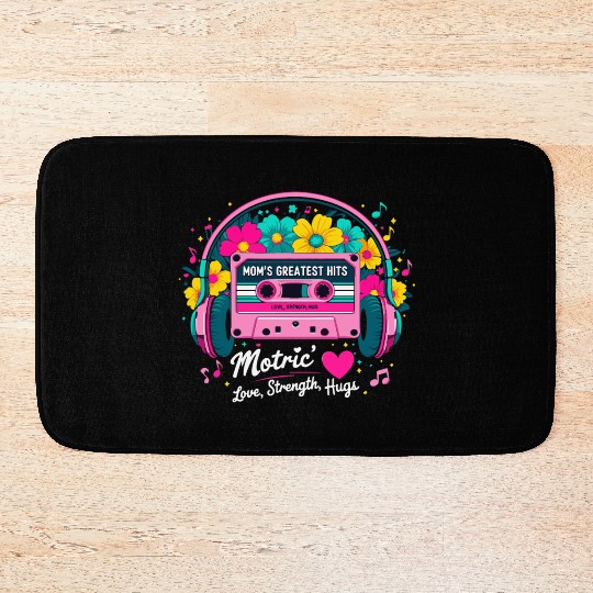 Retro Mom Mixtape Bath Mats - Mother’s Day Nostalgia