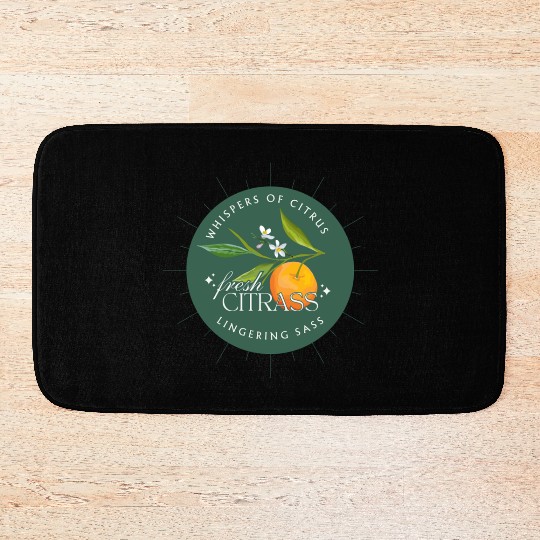 Elegant Citrus Branding Design Bath Mats