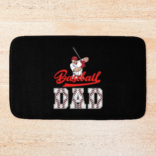 Baseball dad Bath Mats baseball dad Bath Mats baseball