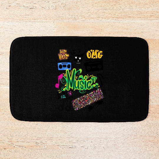 Graffiti Music Vibes – Urban Street Art Bath Mats