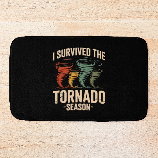 I Survived The Tornado Season Meteorology Storm Bath Mats