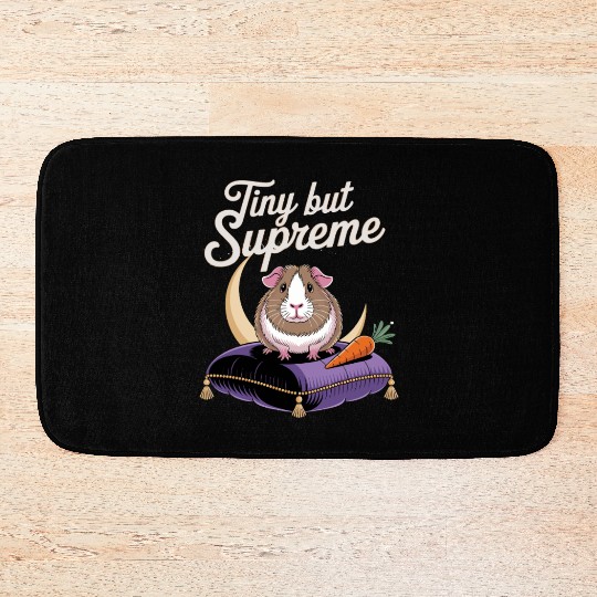 Tiny But Supreme Guinea Pig Royalty with Crown Bath Mats