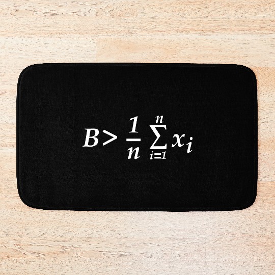 Be greater than average math teacher geek Bath Mats