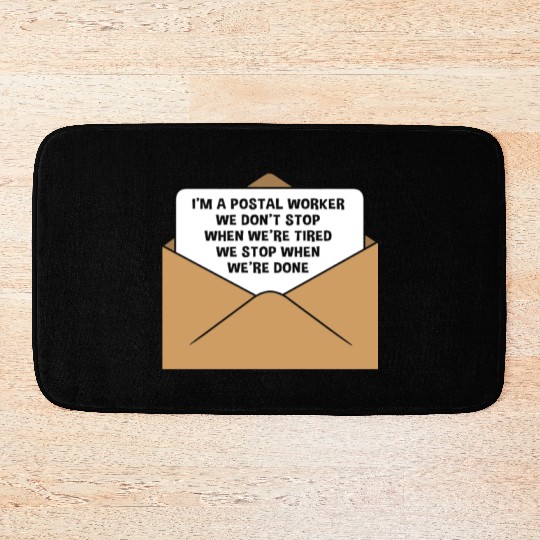 Postal Worker Postman Mail Carrier Bath Mats