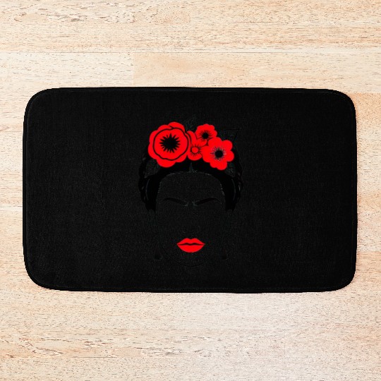 Frida frida kahlo Bath Mats