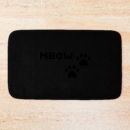 Meow and Paw Prints Bath Mats