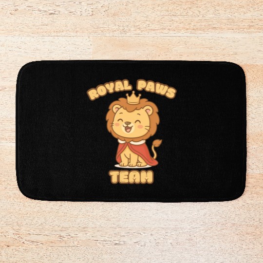 Royal Paws Team Lion Bath Mats – Cute Kawaii Animal