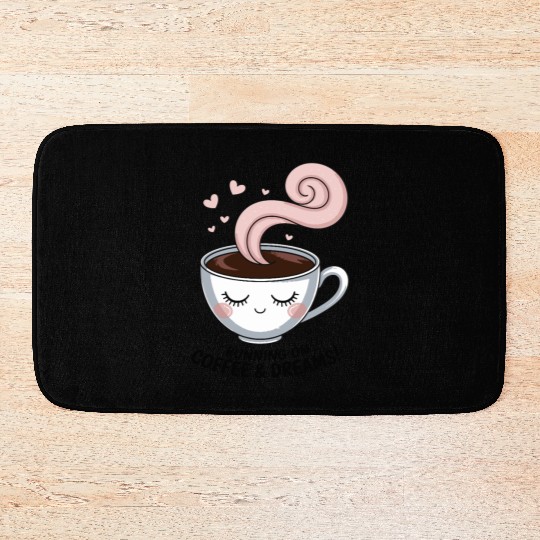 Running on Coffee Dreams Bath Mats