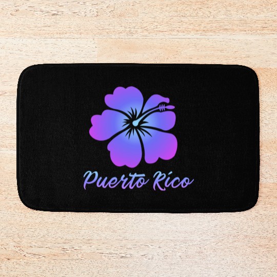 Puerto Rico Hibiscus Bath Mats