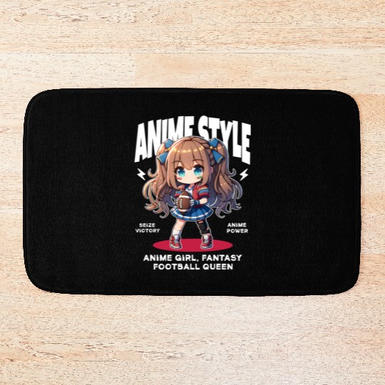 Anime Style: Fantasy Football Queen Bath Mats