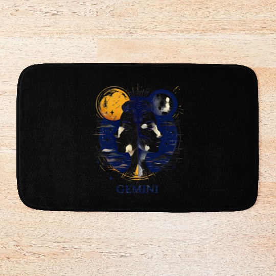 Zodiac Card Gemini Bath Mats