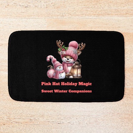A Pink Winter Wonderland Bath Mats