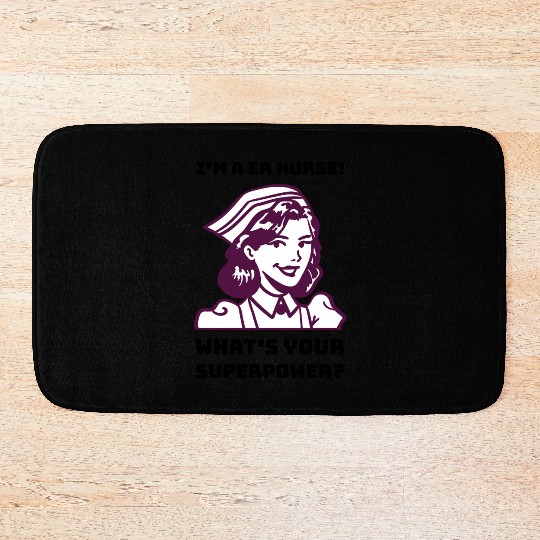 Funny Emergency Room Nurse Bath Mats