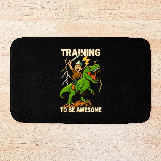 Training to be Awesome Motivational Words Bath Mats